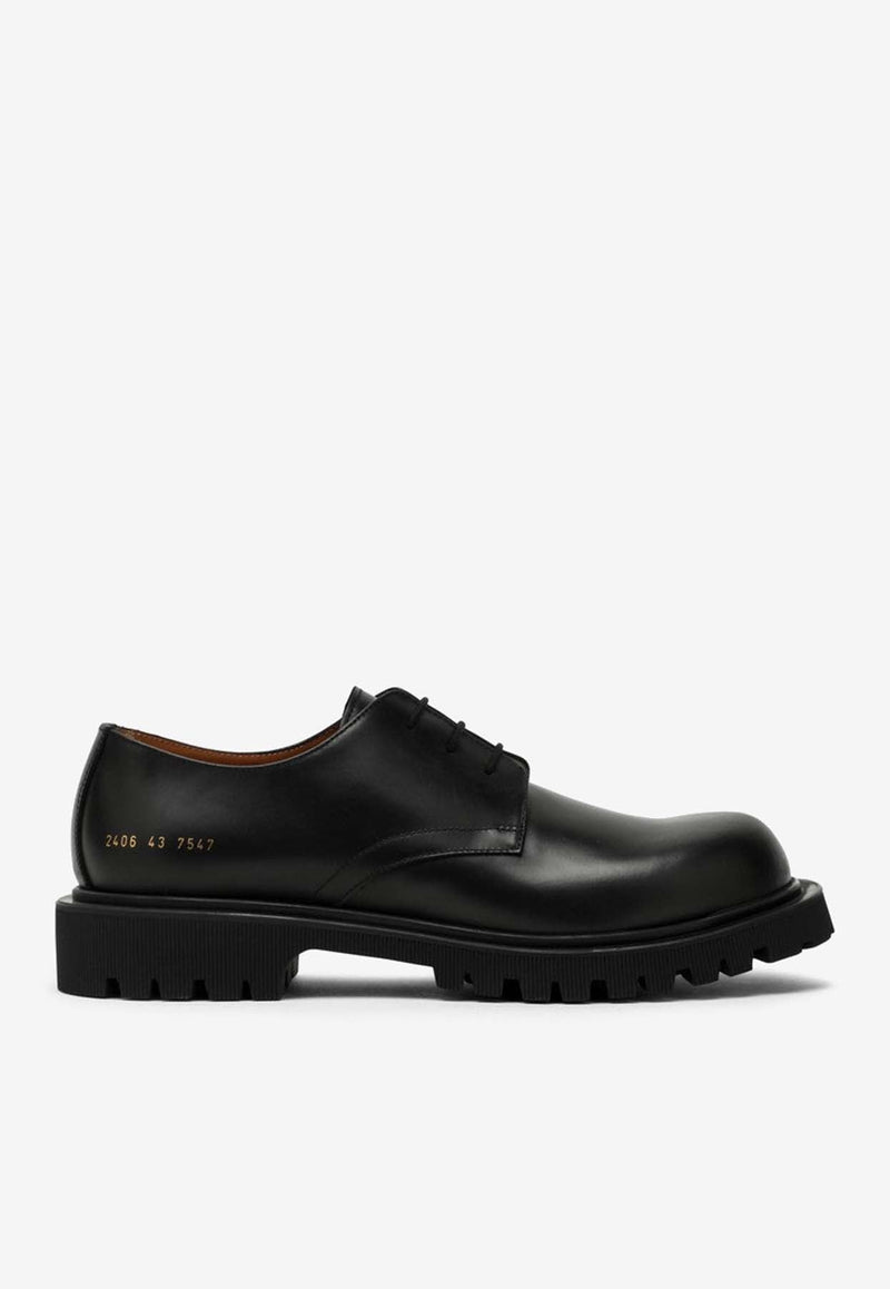 Lace-Up Leather Derby Shoes