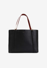 Logo Leather Tote Bag