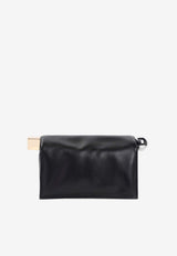 Rond Carre Leather Clutch