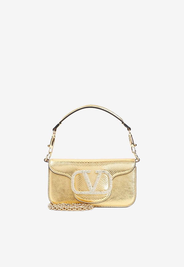 Small Locò Shoulder Bag in Embossed Leather