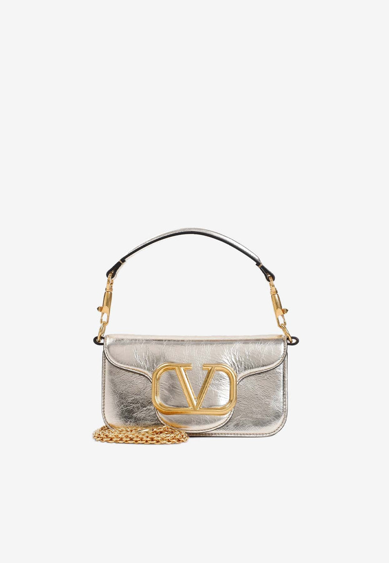 Small Locò Shoulder Bag in Metallic Leather