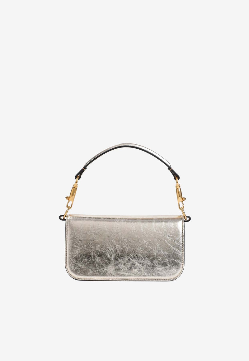 Small Locò Shoulder Bag in Metallic Leather