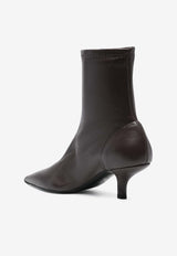 55 Calf Leather Ankle Boots