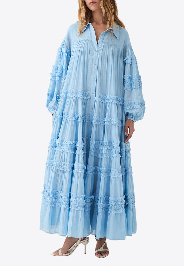 Pastiche Tiered Maxi Shirt Dress