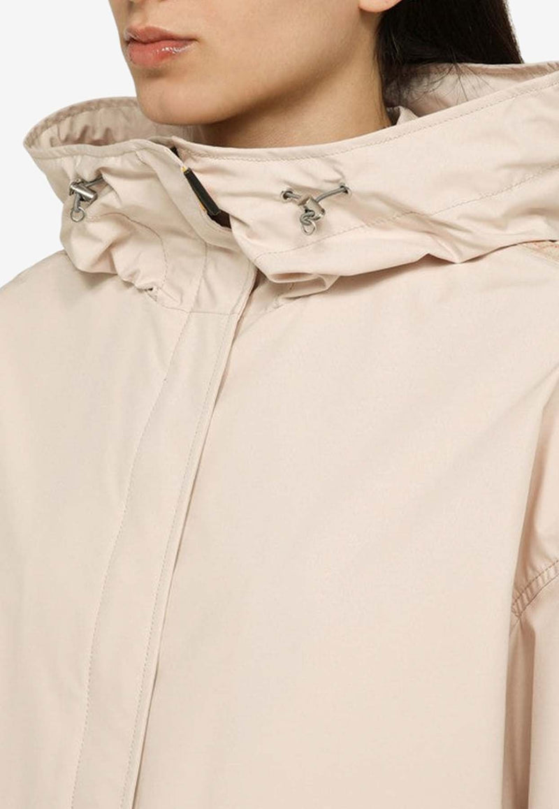 Hailee Hooded Jacket in Tech Fabric