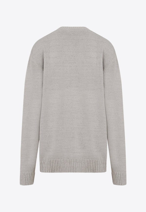 Deconstructed Zip-Pocket Knitted Sweater