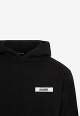 Logo-Embroidered Tag Hooded Sweatshirt