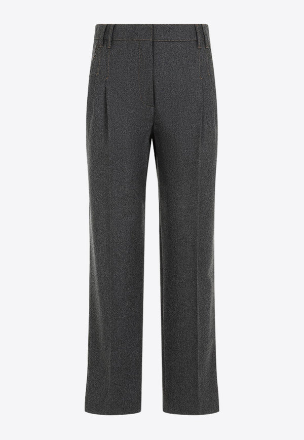 Cropped Wool Pants