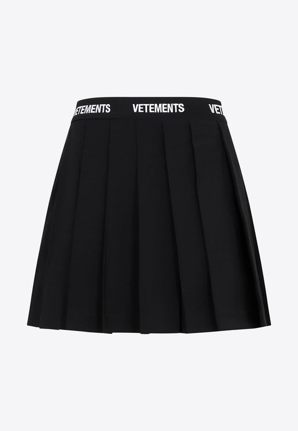 Logo Mini Pleated Skirt