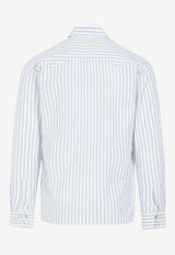 Logo-Embroidered Striped Shirt