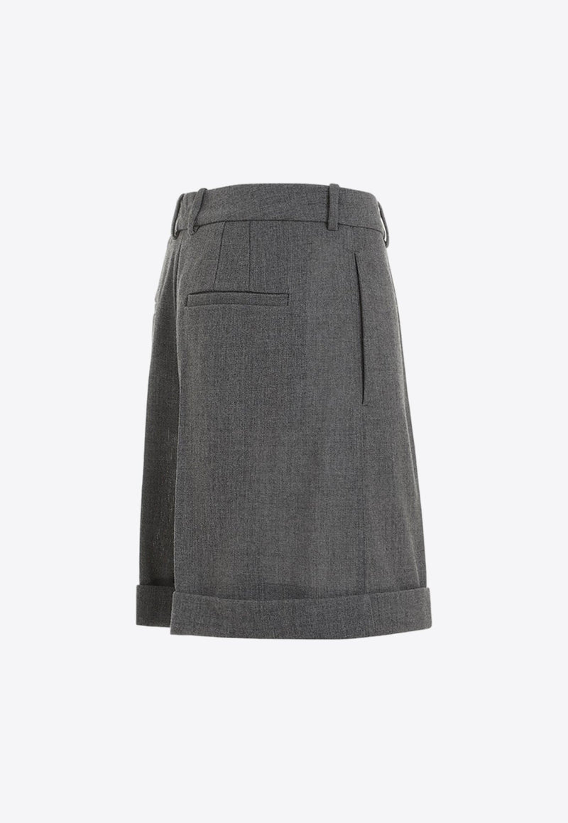 Tailored Wool Knee-Length Shorts