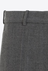 Tailored Wool Knee-Length Shorts
