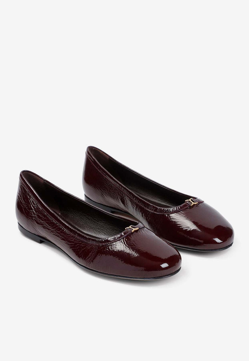 Marcie Ballerina Flats in Leather