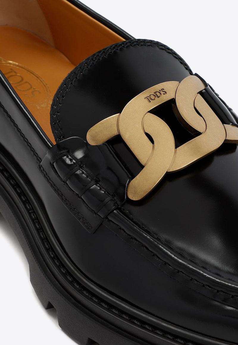 Logo-Plaque Patent Leather Loafers