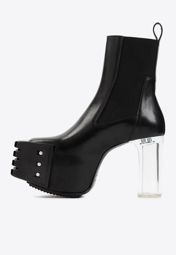 Grilled 130 Leather Ankle Platform Boots