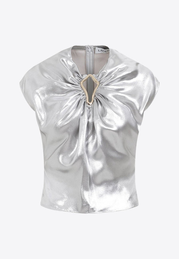 Sleeveless Metallic Top