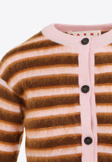 Striped Virgin Wool Cardigan