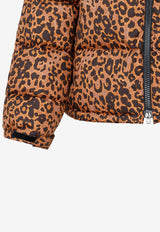 Leopard Logo Puffer Jacket