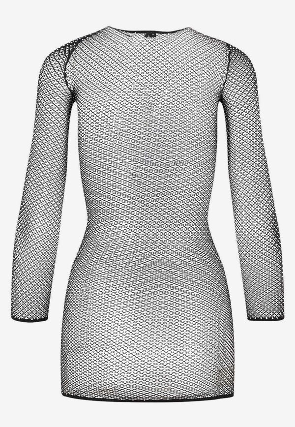 Crystal Mesh Mini Dress