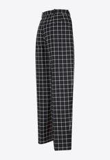 Checked Wool Pants