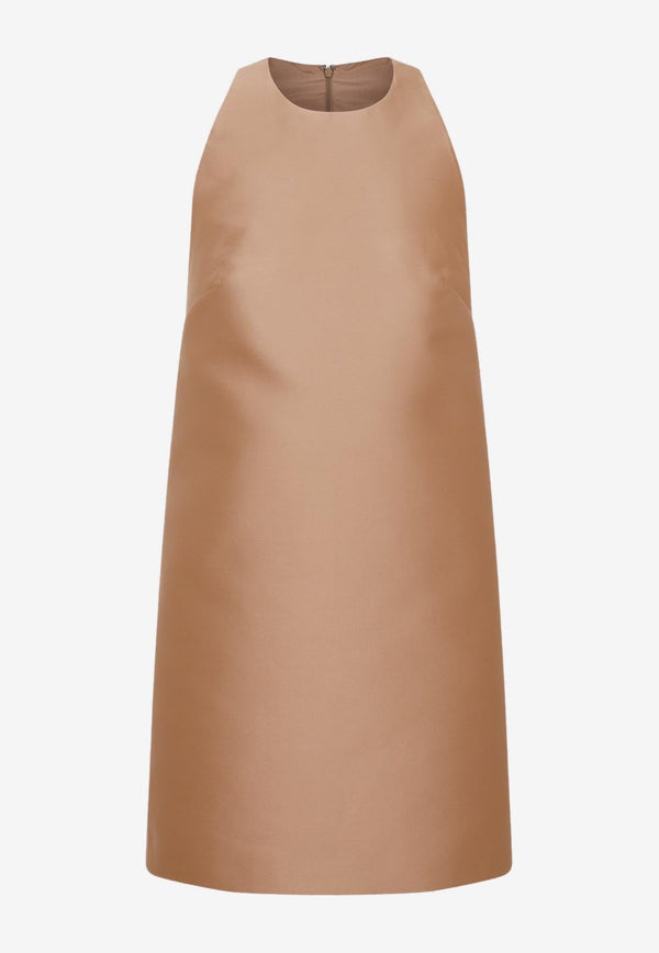 Duchess Satin Sleeveless Mini Dress