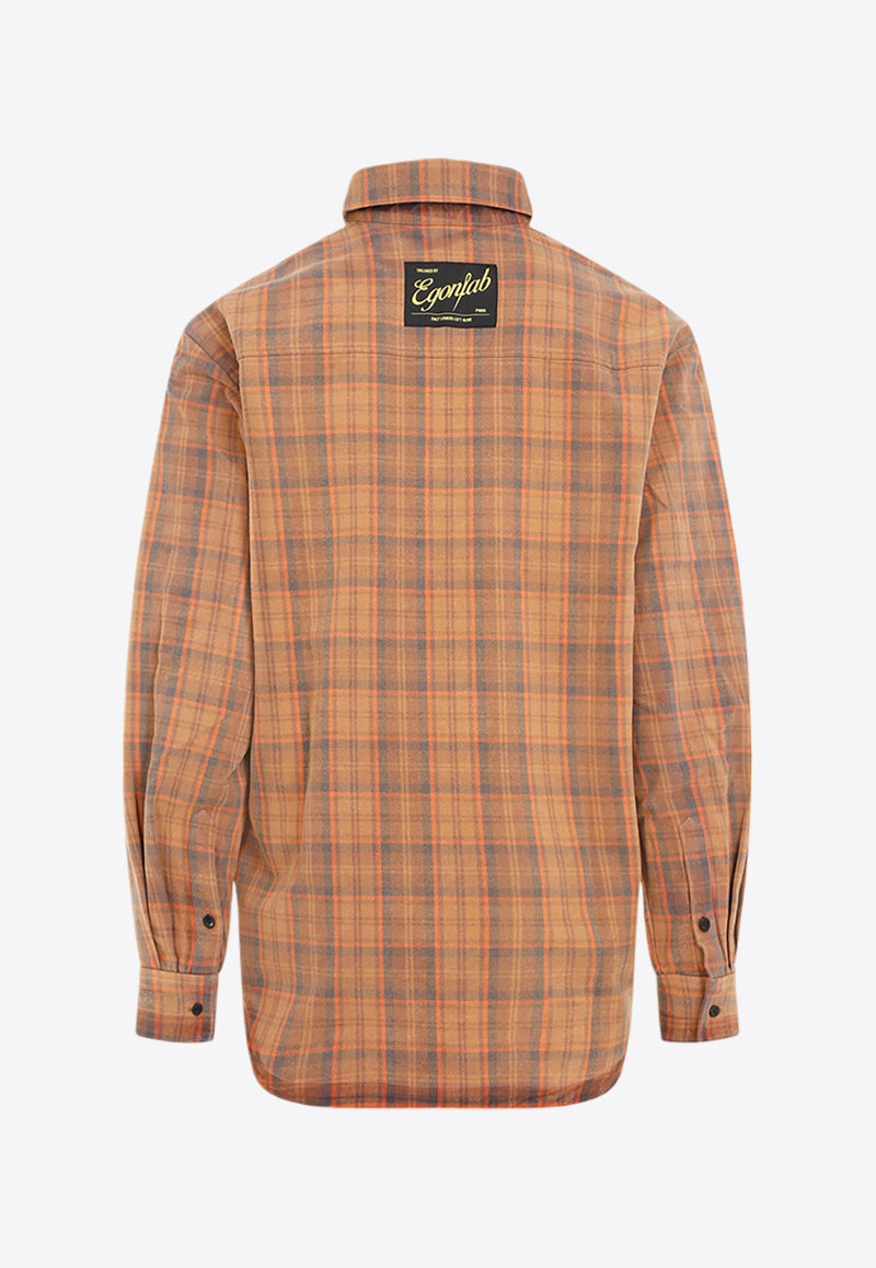 Checked Long-Sleeved Shirt