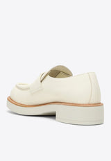 Triangle Logo Leather Loafers