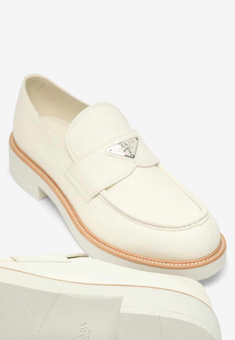 Triangle Logo Leather Loafers