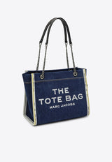 The Medium Denim Chain Tote Bag