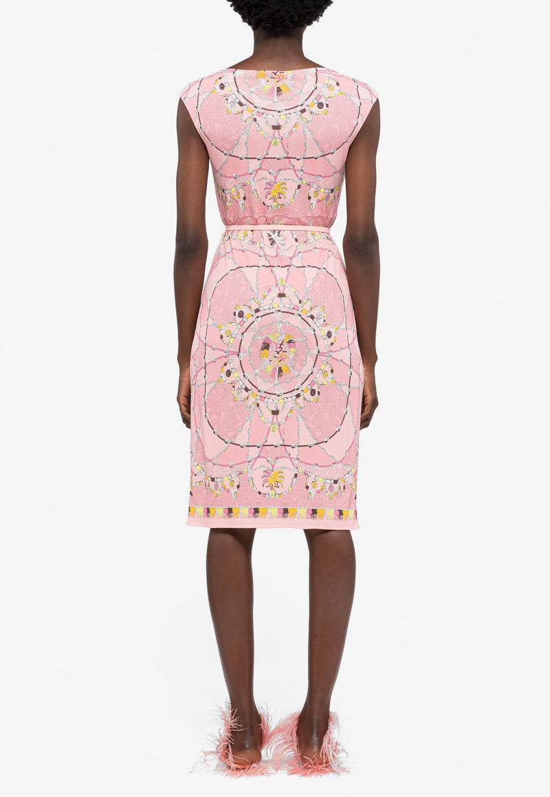 Cyprea Print Belted Dress