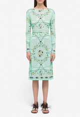 Cyprea Print Marilyn Belted Dress