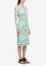 Cyprea Print Marilyn Belted Dress