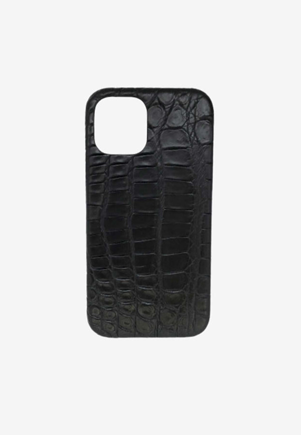 iPhone 12 Pro Croc-Embossed Leather Cover