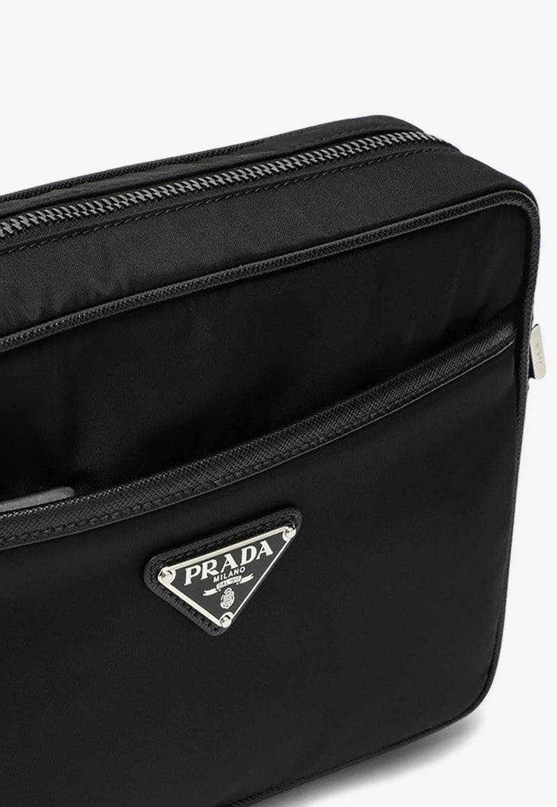 Triangle Logo Re-Nylon Messenger Bag