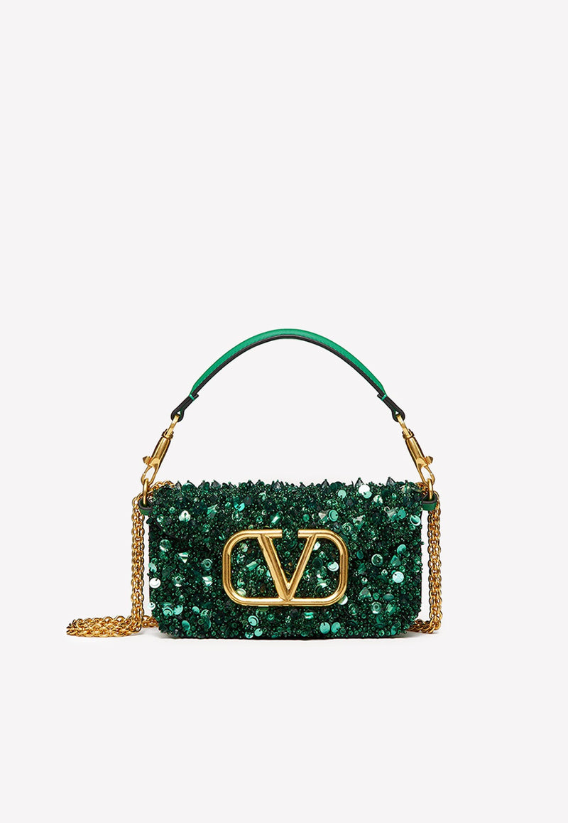 Mini Locò Sequined Top Handle Bag