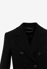 Double-Breasted Long Wool Coat