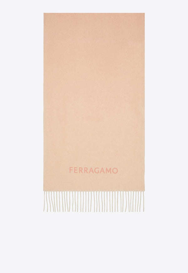 Logo Jacquard Cashmere Scarf