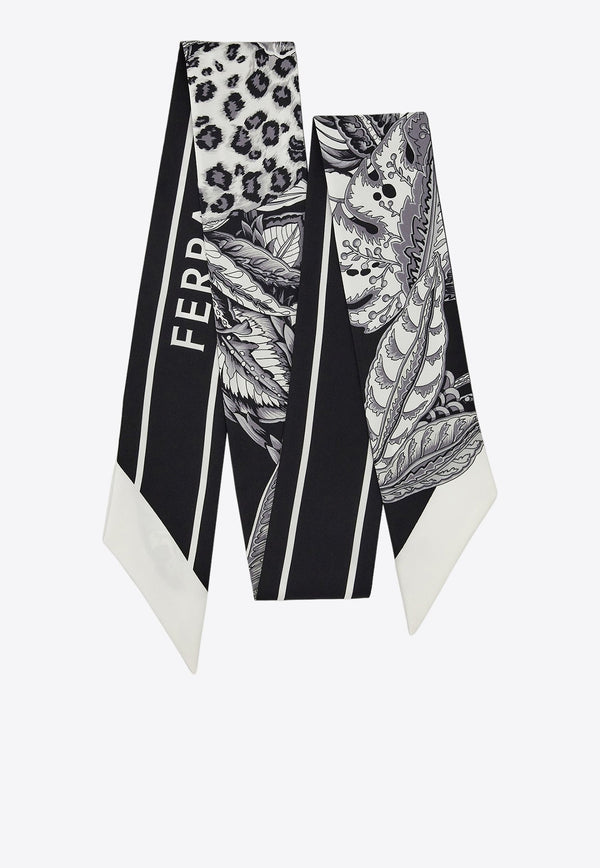 Graphic Jacquard Silk Tie Scarf