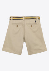 Boys Belted Bermuda Shorts