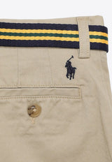 Boys Belted Bermuda Shorts