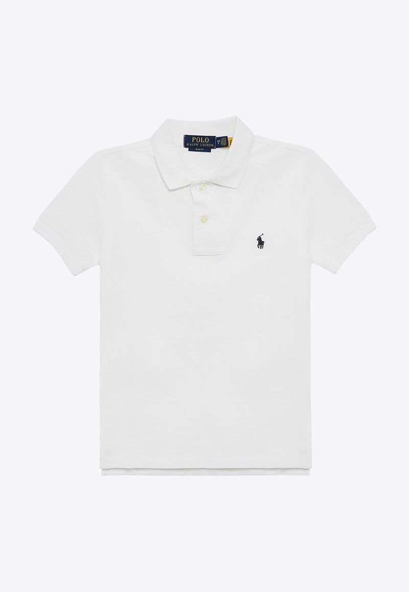 Boys Logo Embroidered Polo T-shirt