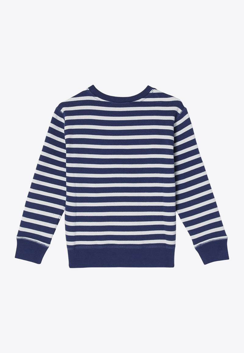 Boys Polo Bear Striped Sweatshirt