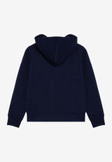 Boys Logo Patch Zip-Up Hoodie