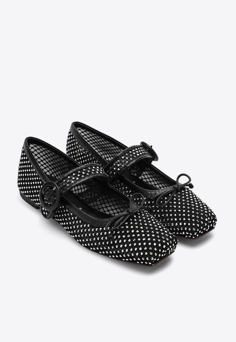 Mamastrapitina Crystal Mesh Ballet Flats