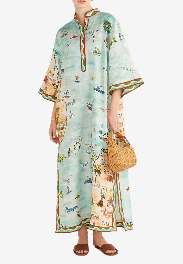 Swell Printed Maxi Shirt Dress