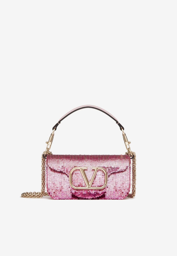 Small Locò Embroidered Ombre Shoulder Bag