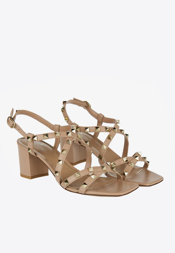 Rockstud 60 Strappy Sandals in Calf Leather