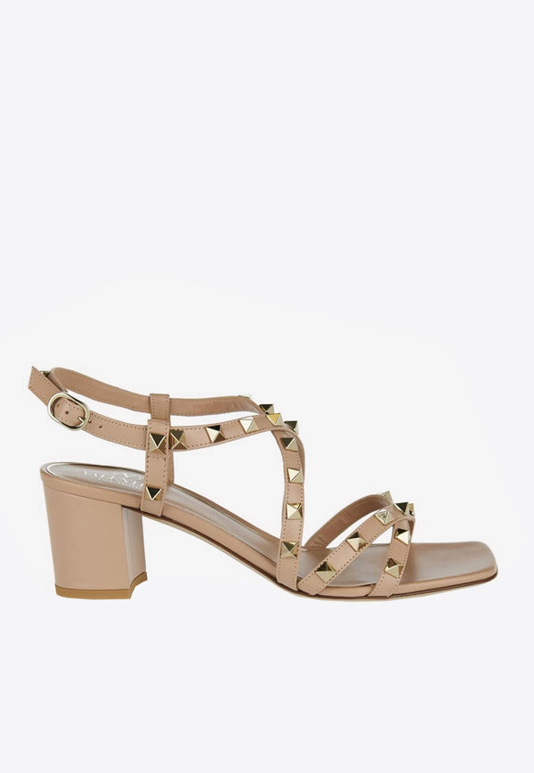 Rockstud 60 Strappy Sandals in Calf Leather