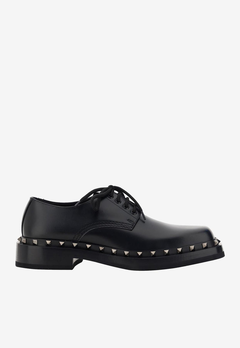 M-Way Rockstud Derby Lace-Up Shoes