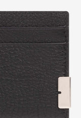 B Cut Grained Leather Cardholder